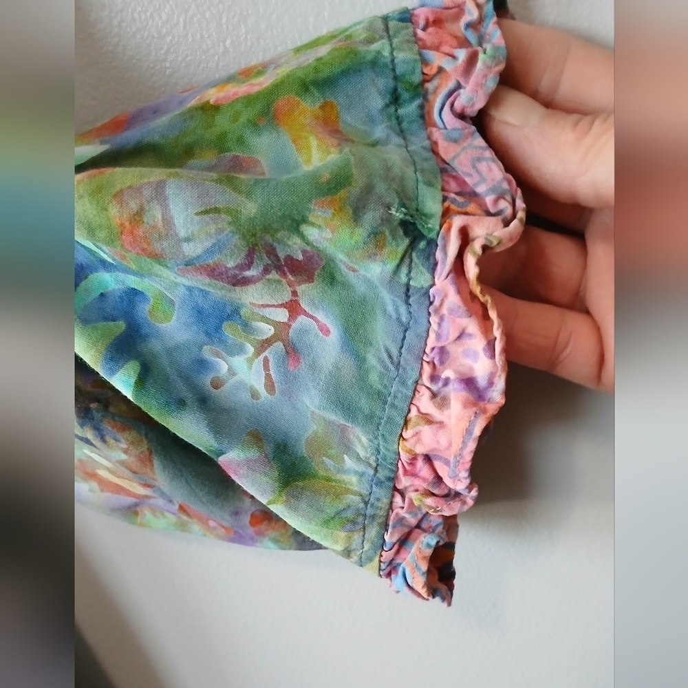 Junonia Purple & Blue Floral Tropical Button Down Top Women's Size 3X - Picture 4 of 5